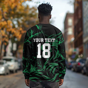 Custom Nigeria Football Long Sleeve Shirt Super Eagles Power