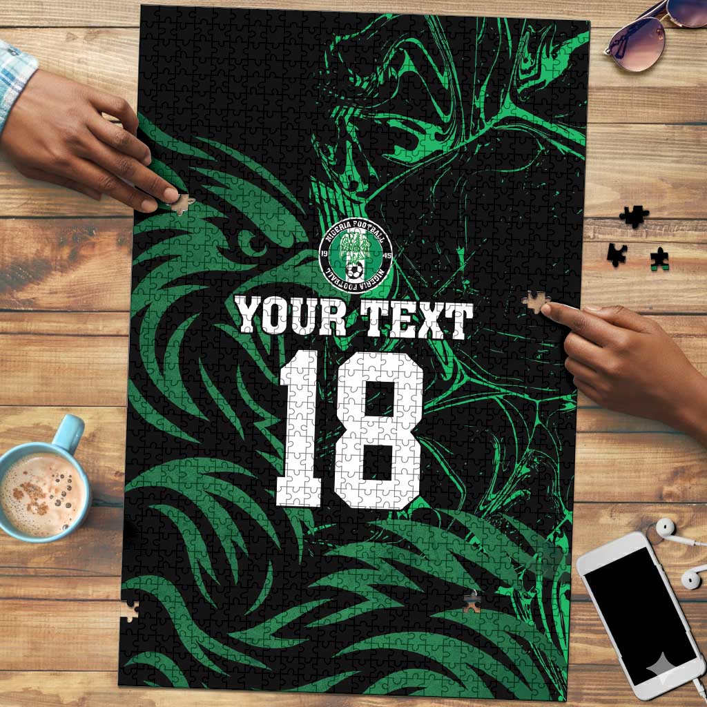 Custom Nigeria Football Puzzle Super Eagles Power