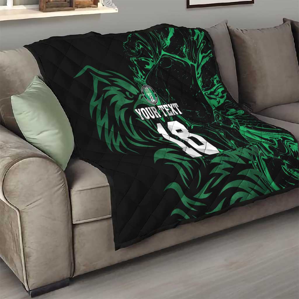 Custom Nigeria Football Quilt Super Eagles Power