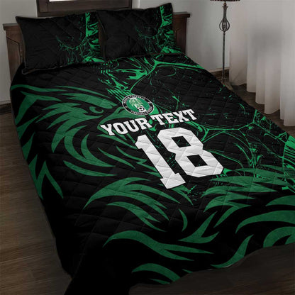 Custom Nigeria Football Quilt Bed Set Super Eagles Power
