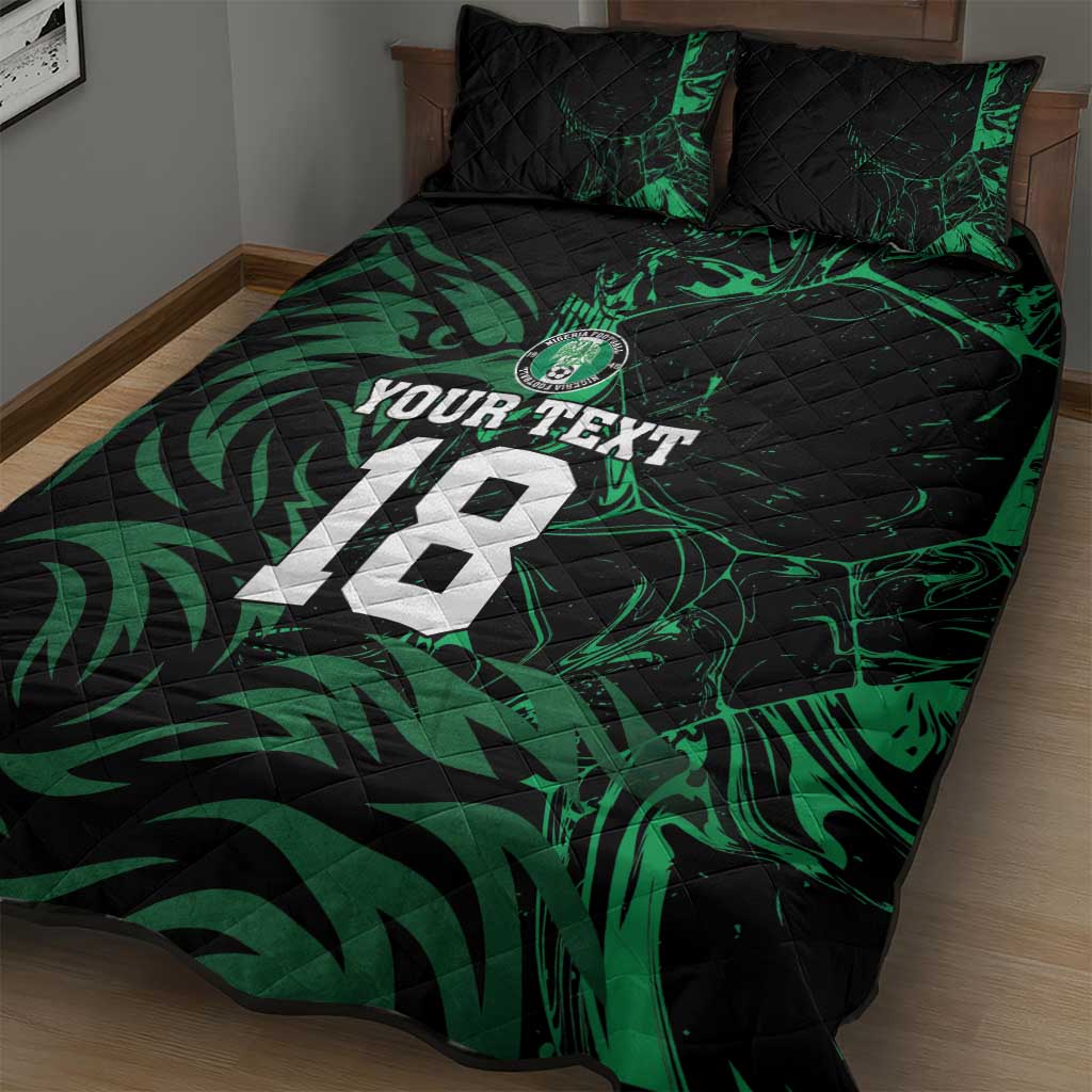 Custom Nigeria Football Quilt Bed Set Super Eagles Power