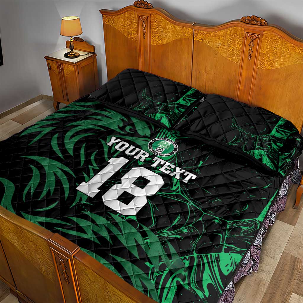 Custom Nigeria Football Quilt Bed Set Super Eagles Power
