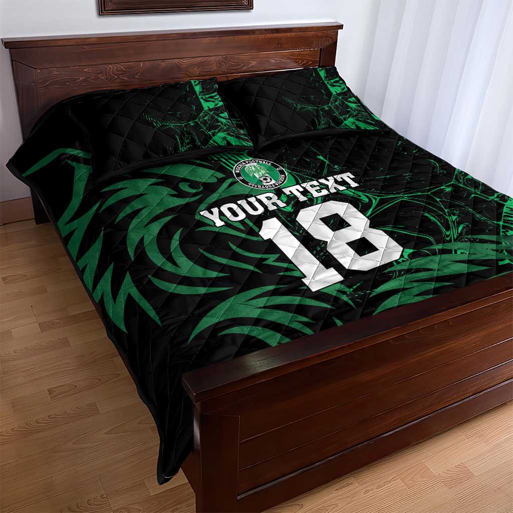 Custom Nigeria Football Quilt Bed Set Super Eagles Power