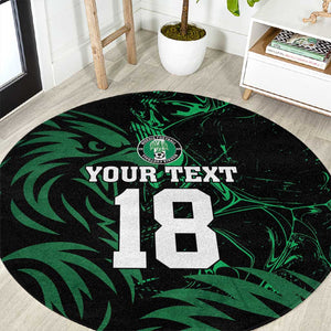 Custom Nigeria Football Round Carpet Super Eagles Power