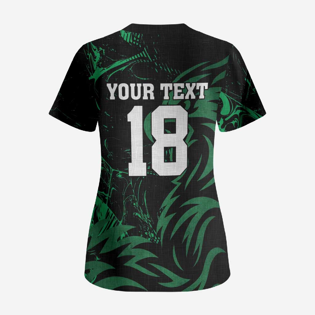Custom Nigeria Football Scrub Top Super Eagles Power