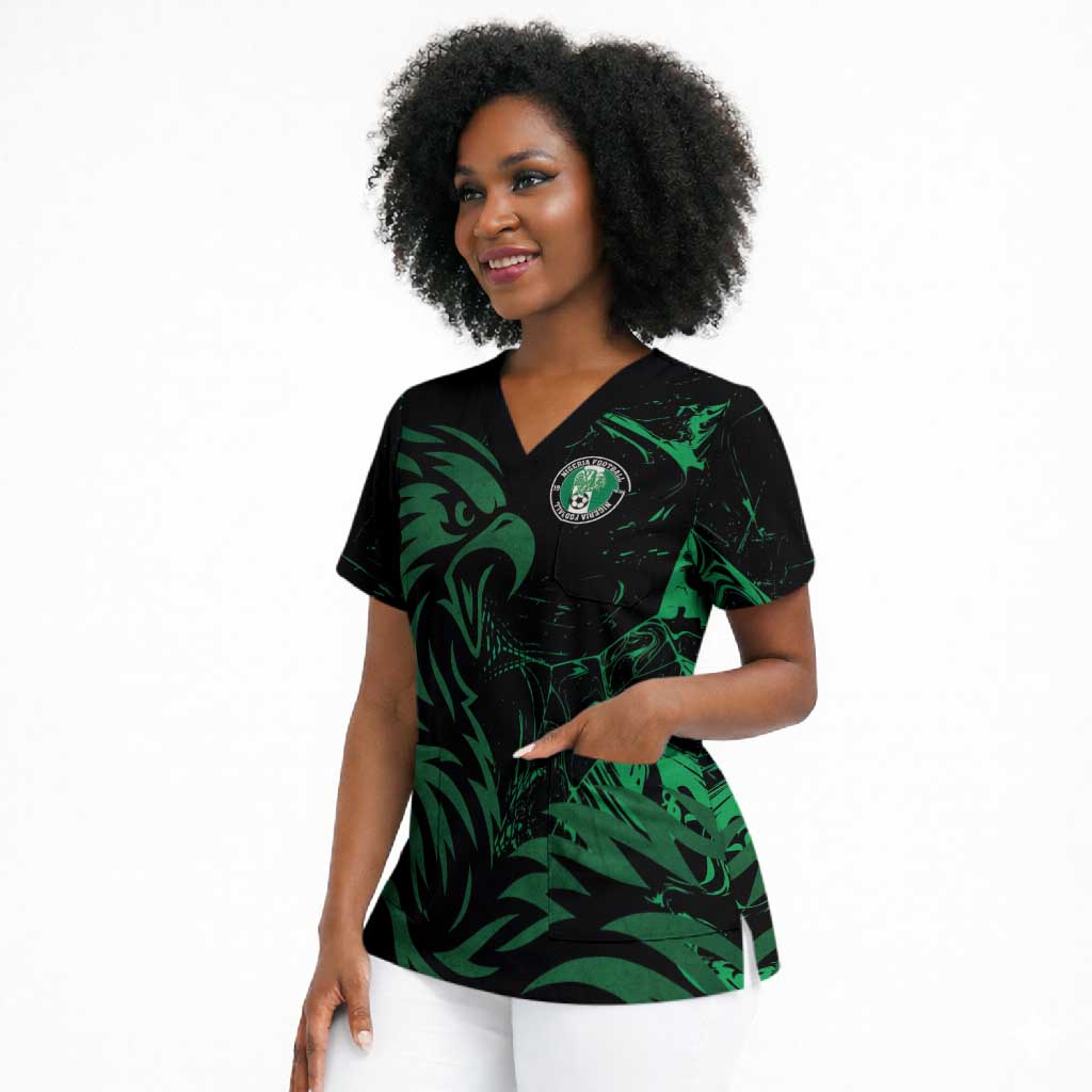 Custom Nigeria Football Scrub Top Super Eagles Power