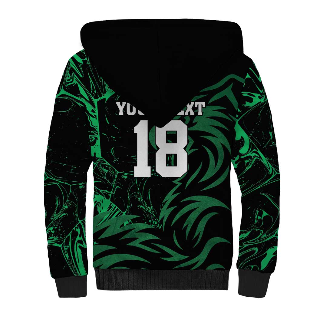 Custom Nigeria Football Sherpa Hoodie Super Eagles Power