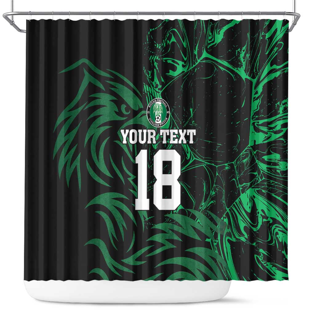 Custom Nigeria Football Shower Curtain Super Eagles Power