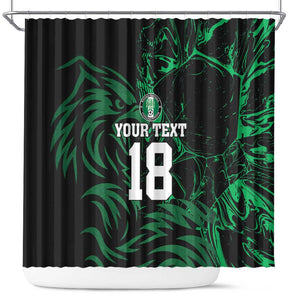 Custom Nigeria Football Shower Curtain Super Eagles Power