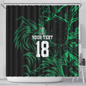 Custom Nigeria Football Shower Curtain Super Eagles Power