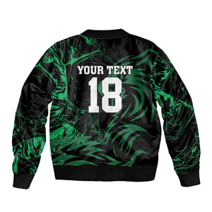 Custom Nigeria Football Sleeve Zip Bomber Jacket Super Eagles Power