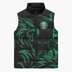 Custom Nigeria Football Sleeveless Puffer Jacket Super Eagles Power