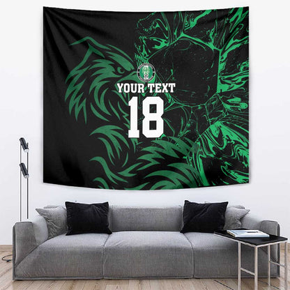 Custom Nigeria Football Tapestry Super Eagles Power