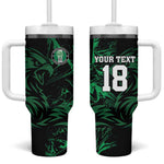 Custom Nigeria Football Tumbler With Handle Super Eagles Power