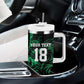 Custom Nigeria Football Tumbler With Handle Super Eagles Power