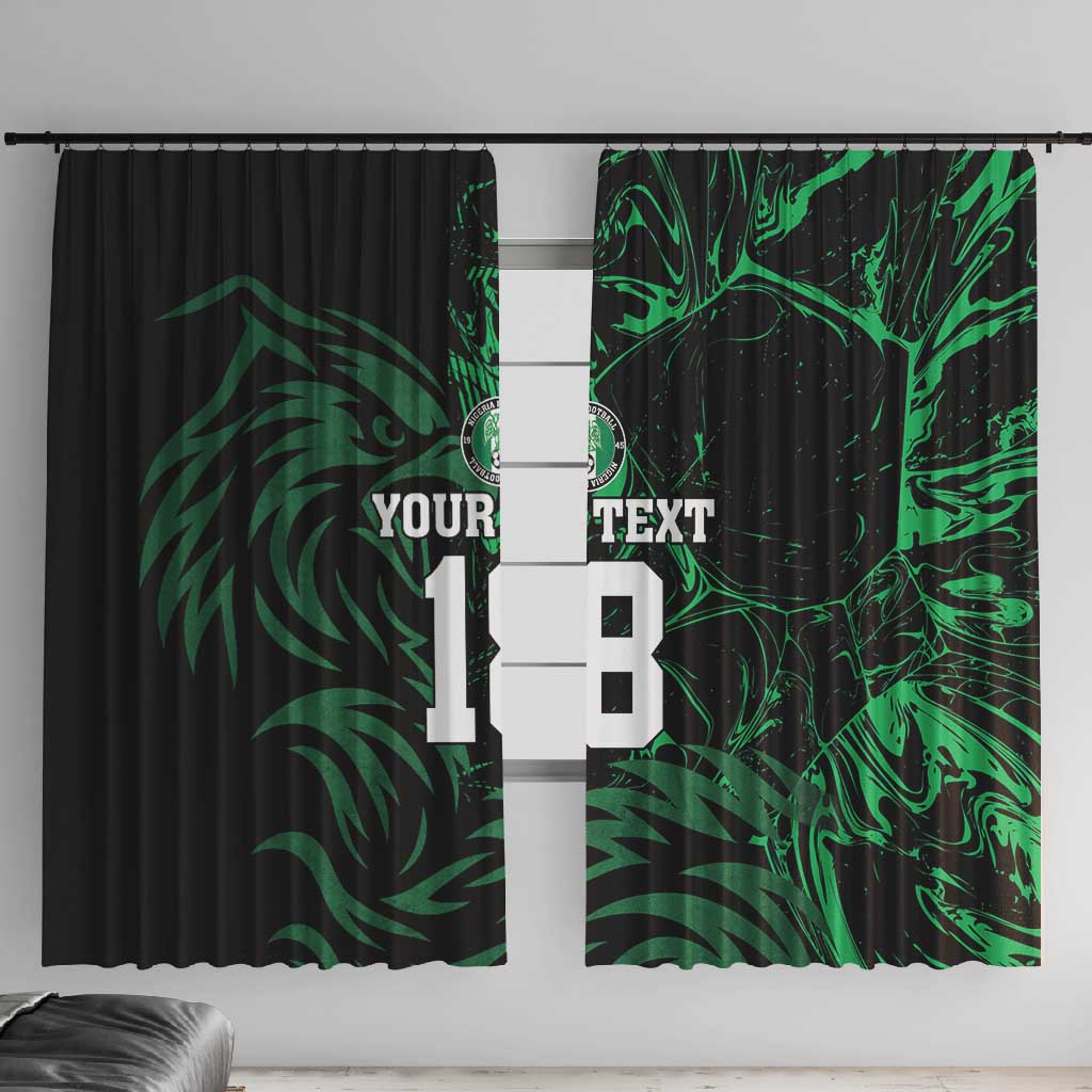 Custom Nigeria Football Window Curtain Super Eagles Power