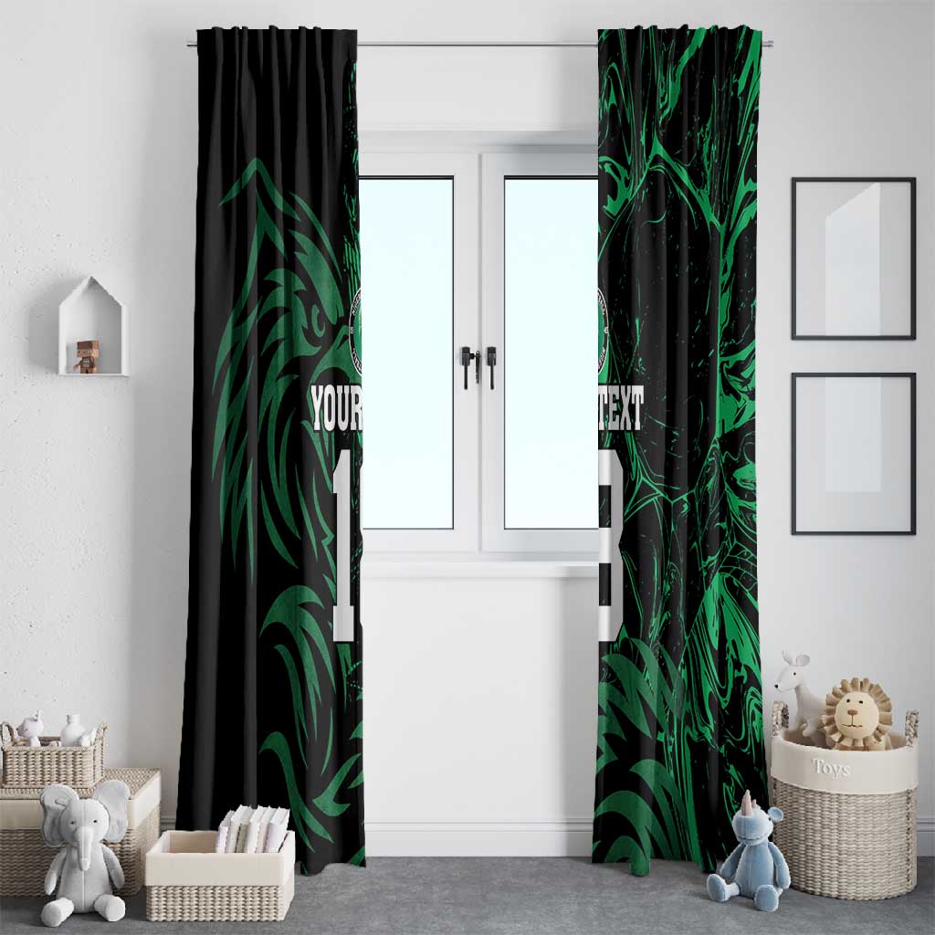 Custom Nigeria Football Window Curtain Super Eagles Power