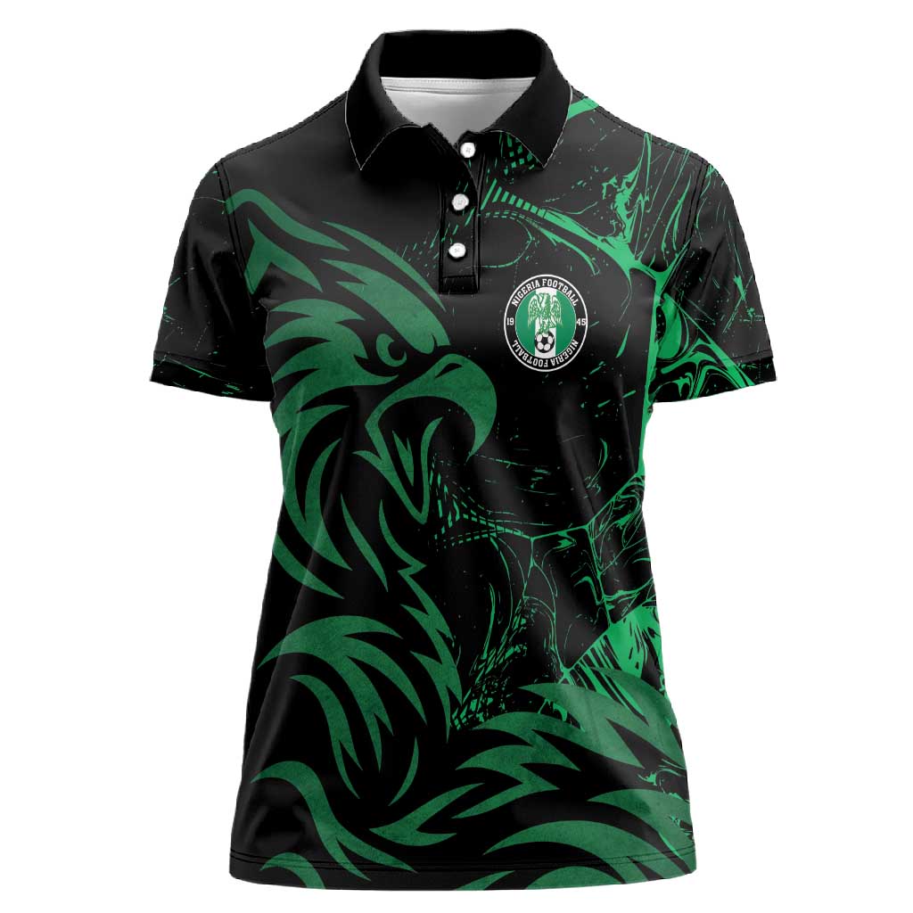 Custom Nigeria Football Women Polo Shirt Super Eagles Power