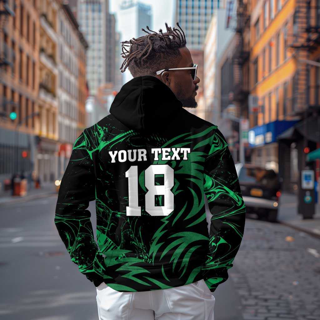 Custom Nigeria Football Zip Hoodie Super Eagles Power