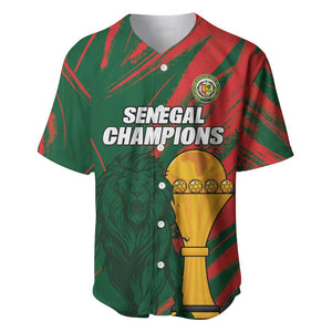 Custom Senegal Champions Football Baseball Jersey Lions of Teranga Rise Again