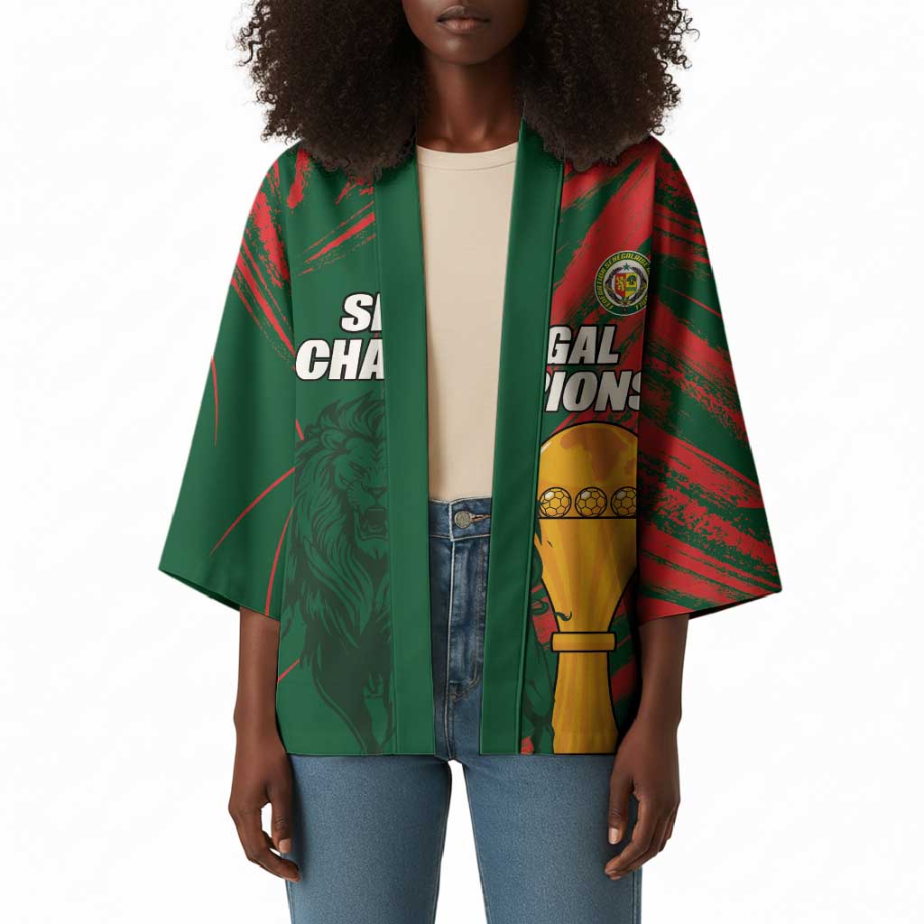 Custom Senegal Champions Football Kimono Lions of Teranga Rise Again