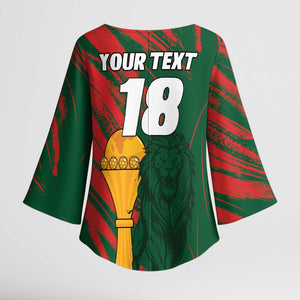 Custom Senegal Champions Football Kimono Sleeve Blouse Lions of Teranga Rise Again
