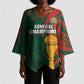 Custom Senegal Champions Football Kimono Sleeve Blouse Lions of Teranga Rise Again