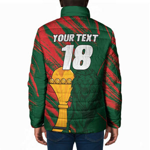Custom Senegal Champions Football Padded Jacket Lions of Teranga Rise Again