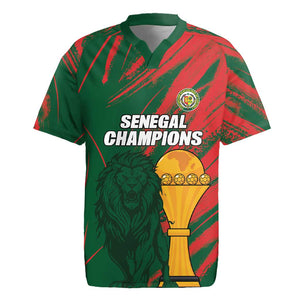 Custom Senegal Champions Football Rugby Jersey Lions of Teranga Rise Again