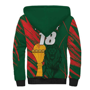 Custom Senegal Champions Football Sherpa Hoodie Lions of Teranga Rise Again