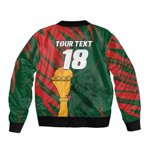 Custom Senegal Champions Football Sleeve Zip Bomber Jacket Lions of Teranga Rise Again