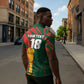 Custom Senegal Champions Football Zipper Polo Shirt Lions of Teranga Rise Again