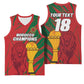 Custom Morocco Champions Football Basketball Jersey Atlas Lions Grunge Motif