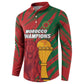 Custom Morocco Champions Football Button Sweatshirt Atlas Lions Grunge Motif