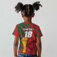 Custom Morocco Champions Football Kid T shirt Atlas Lions Grunge Motif