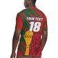 Custom Morocco Champions Football Rugby Jersey Atlas Lions Grunge Motif