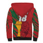 Custom Morocco Champions Football Sherpa Hoodie Atlas Lions Grunge Motif