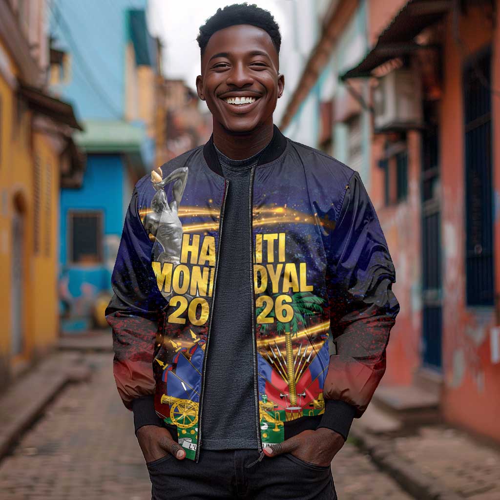Haiti Mondyal 2026 Bomber Jacket Proud to Be Haitian