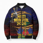 Haiti Mondyal 2026 Bomber Puffer Jacket Proud to Be Haitian