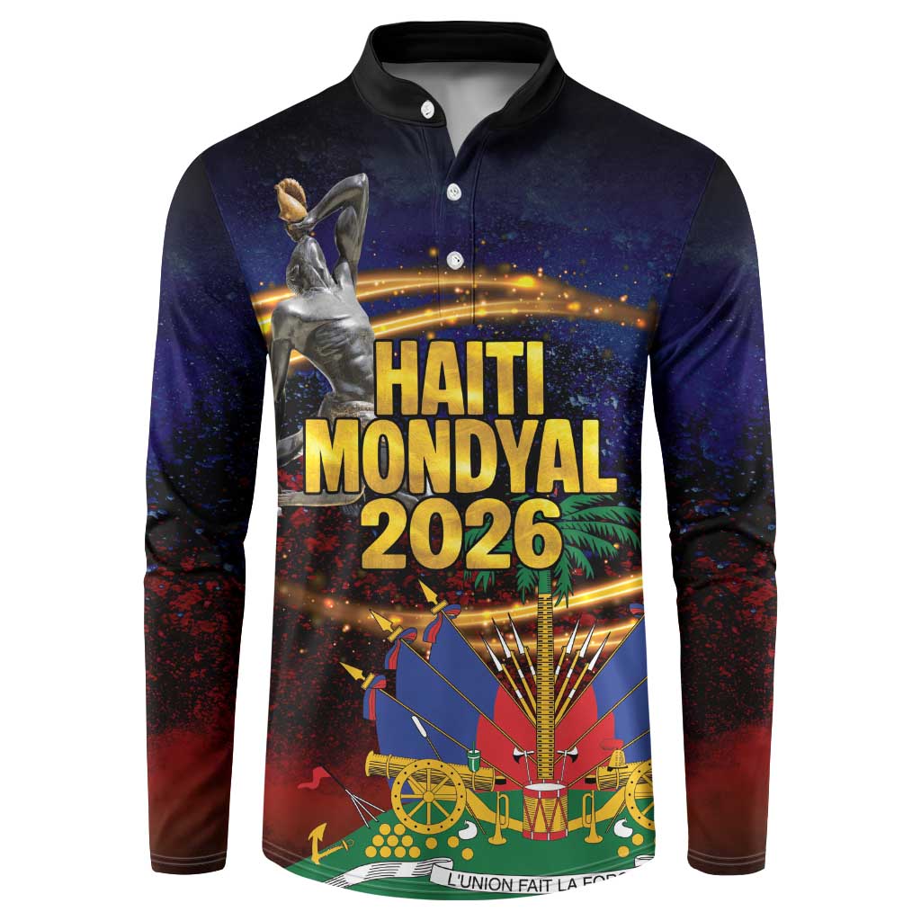 Haiti Mondyal 2026 Button Sweatshirt Proud to Be Haitian