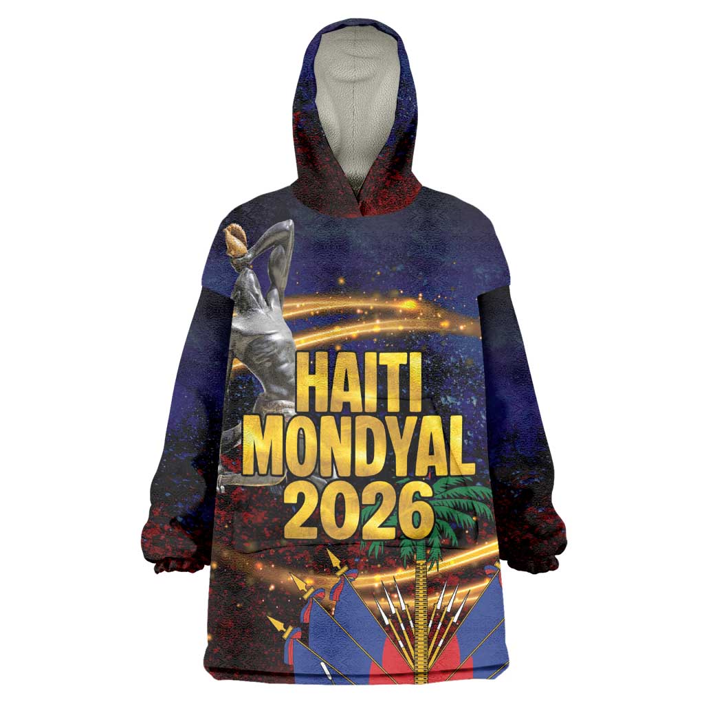 Haiti Mondyal 2026 Kid Wearable Blanket Hoodie Proud to Be Haitian