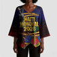Haiti Mondyal 2026 Kimono Sleeve Blouse Proud to Be Haitian