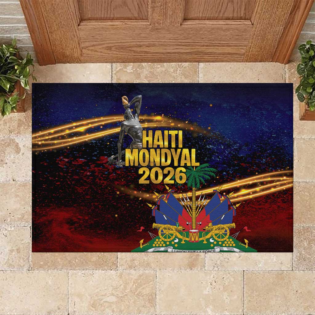 Haiti Mondyal 2026 Rubber Doormat Proud to Be Haitian