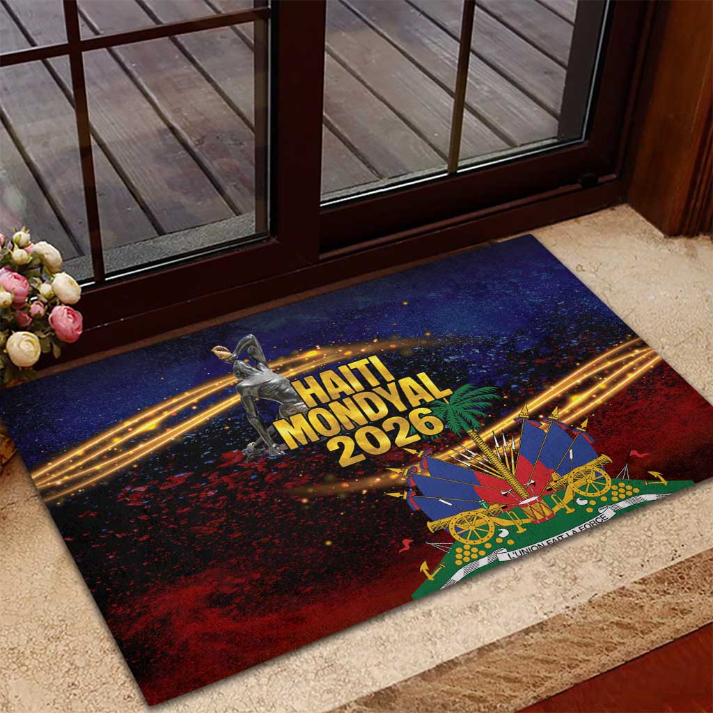Haiti Mondyal 2026 Rubber Doormat Proud to Be Haitian