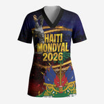 Haiti Mondyal 2026 Scrub Top Proud to Be Haitian