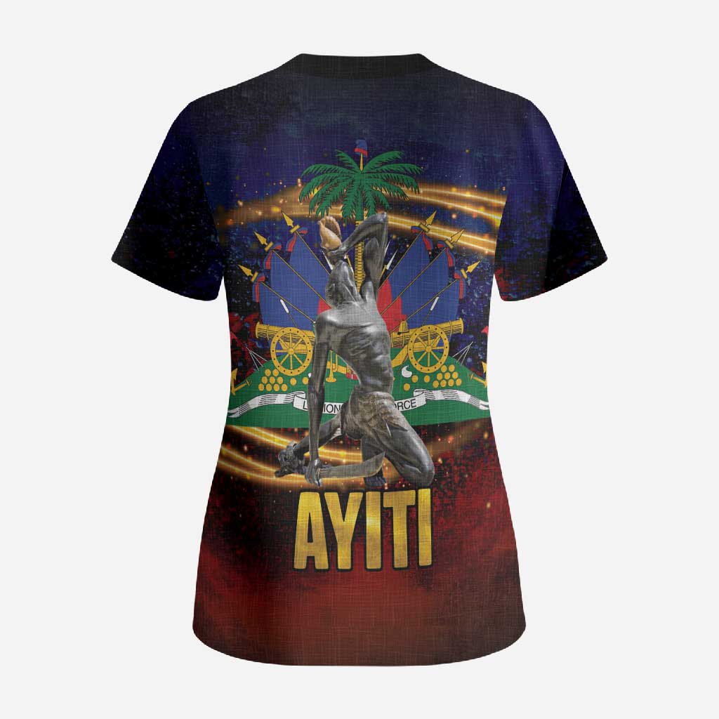Haiti Mondyal 2026 Scrub Top Proud to Be Haitian