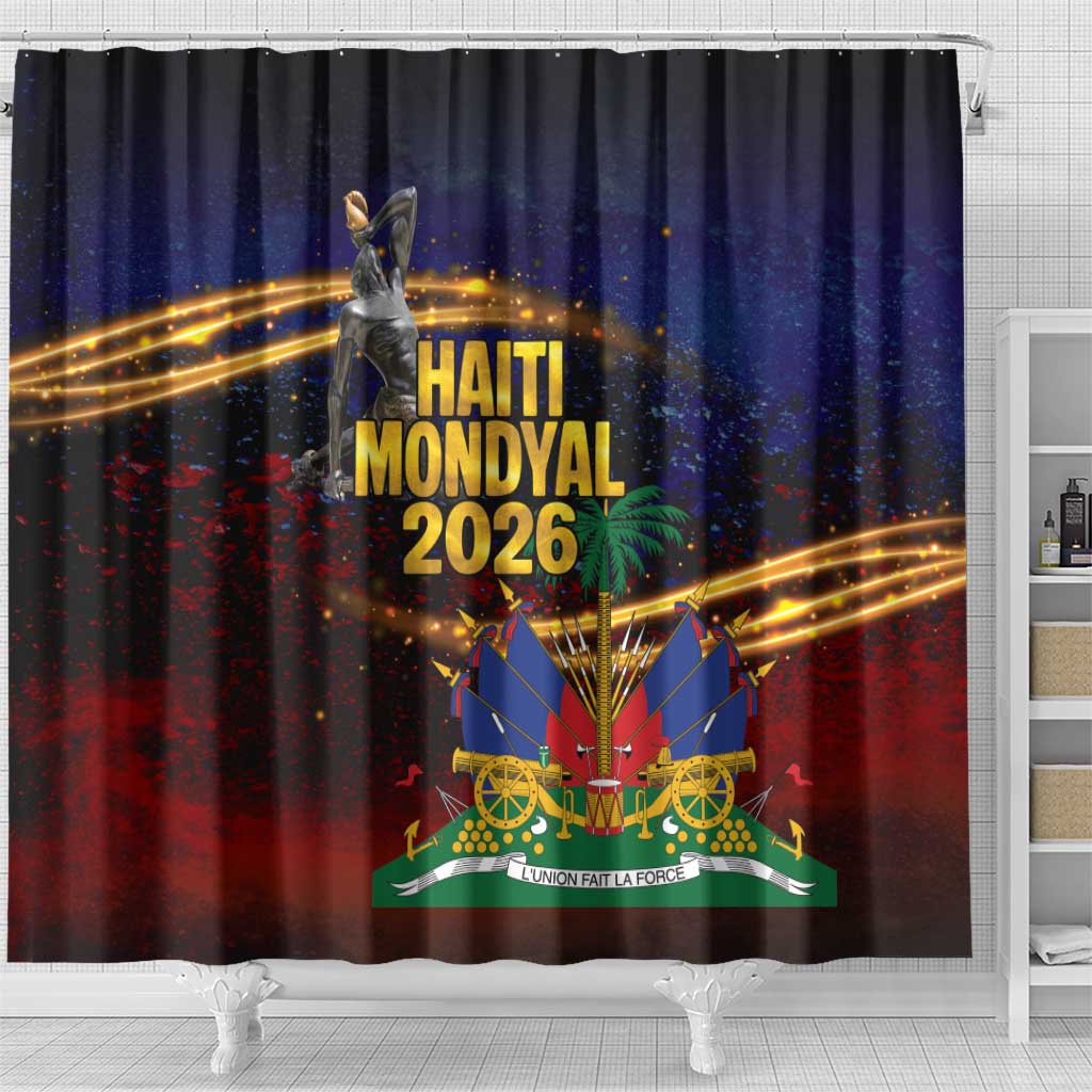 Haiti Mondyal 2026 Shower Curtain Proud to Be Haitian