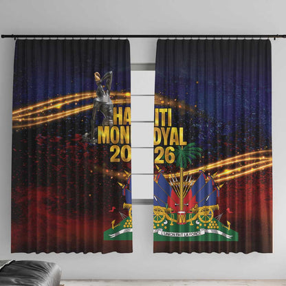 Haiti Mondyal 2026 Window Curtain Proud to Be Haitian