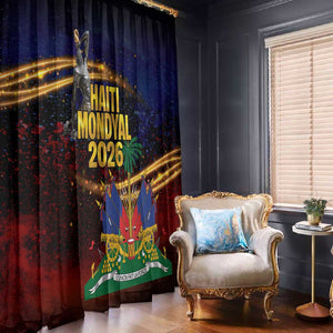 Haiti Mondyal 2026 Window Curtain Proud to Be Haitian