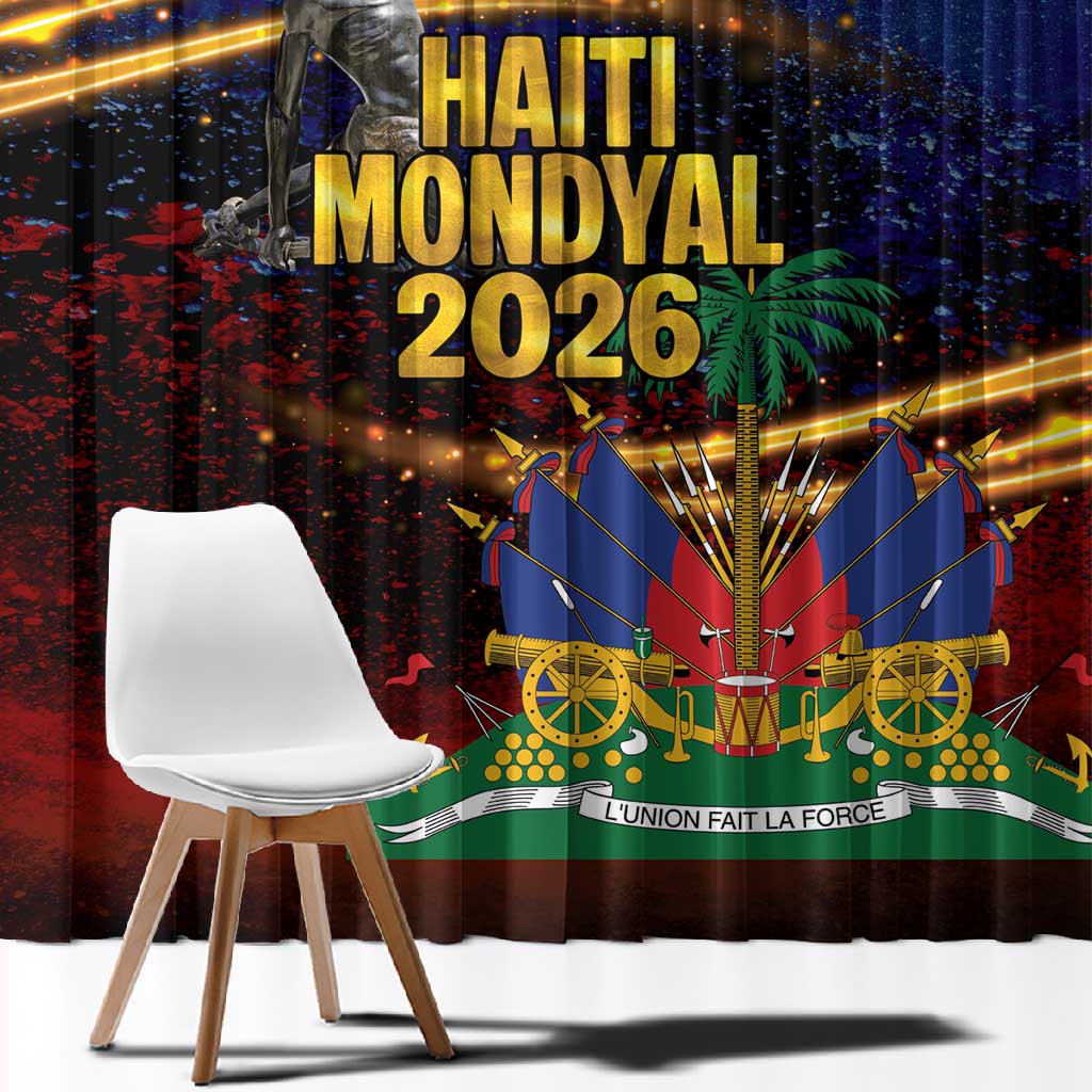 Haiti Mondyal 2026 Window Curtain Proud to Be Haitian